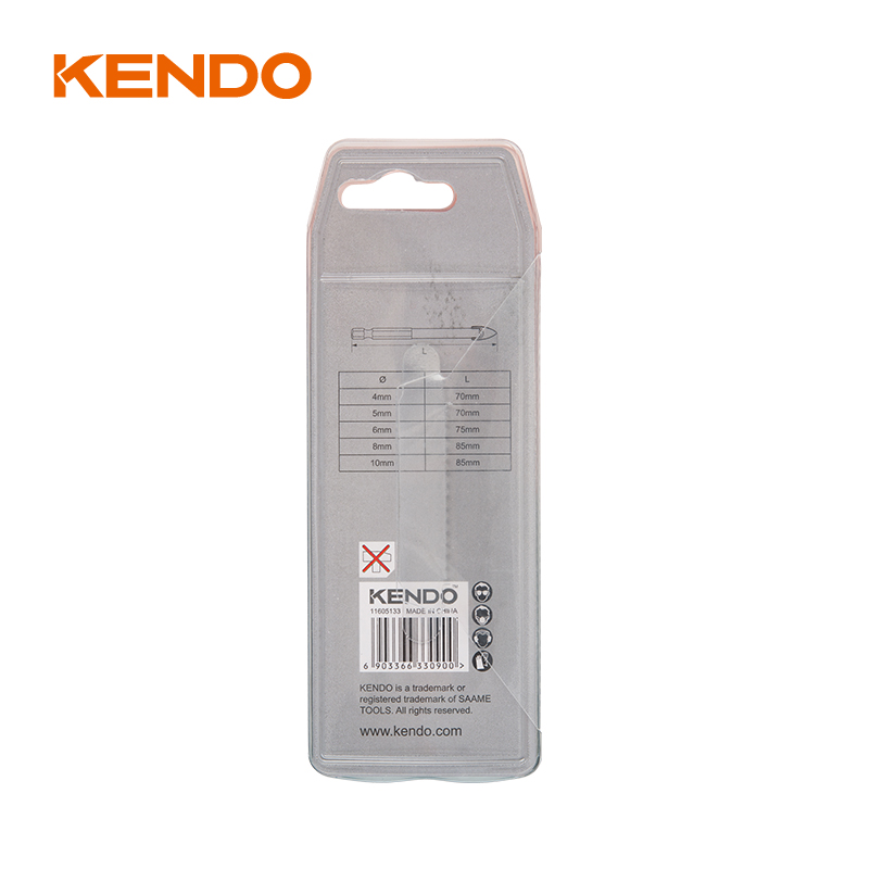 5개 유리 드릴 비트 세트, 육각형. 퀵 체인지 생크