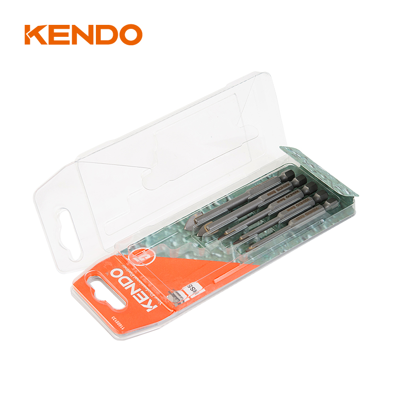 5개 유리 드릴 비트 세트, 육각형. 퀵 체인지 생크