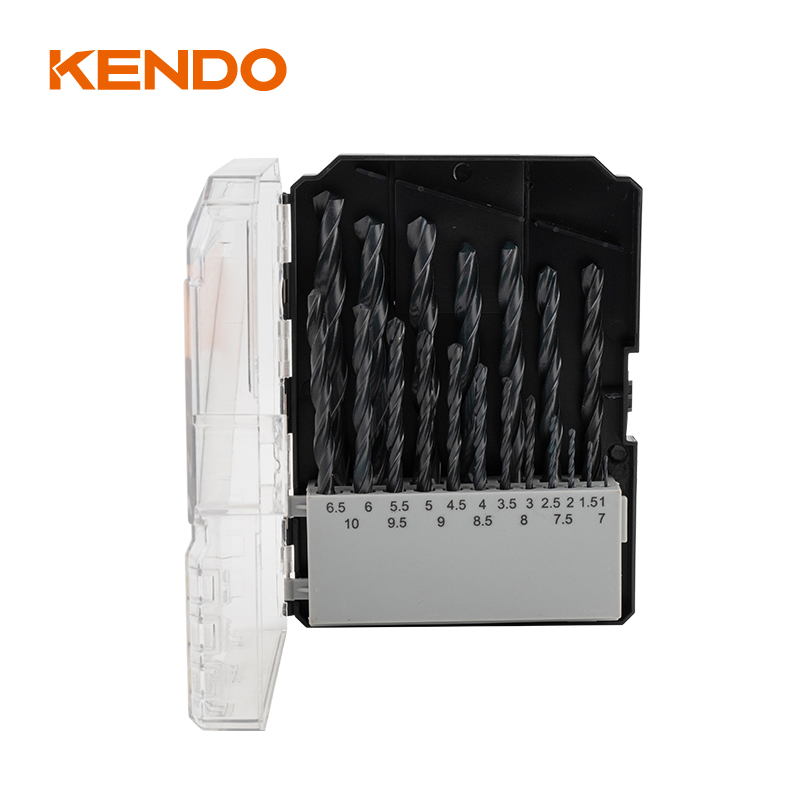 19개 HSS 트위스트 드릴 비트, 단조 및 블랙 마감