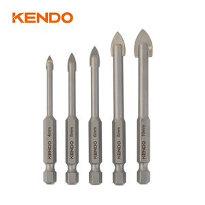 5개 유리 드릴 비트 세트, 육각형. 퀵 체인지 생크